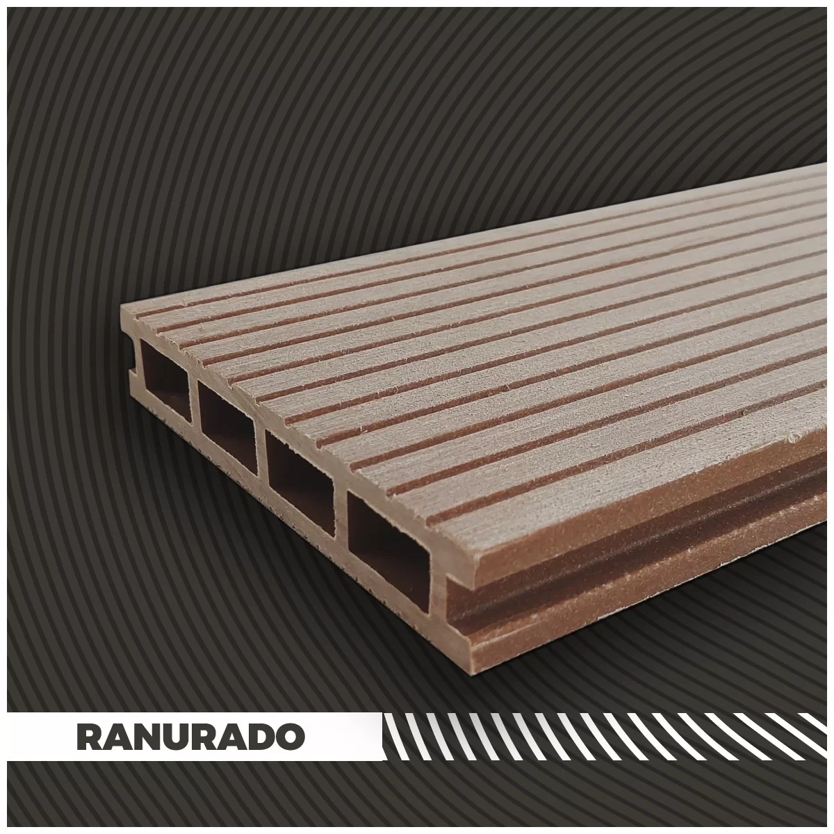 deck wpc rayado ranurado