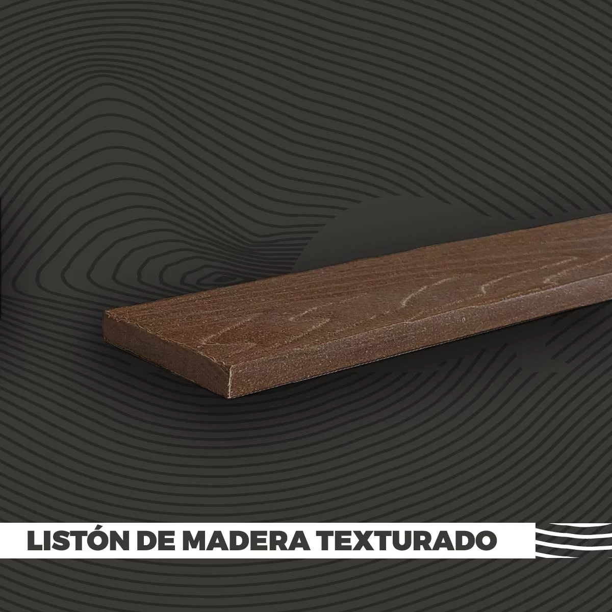 perfil liston liso madera plástica wpc