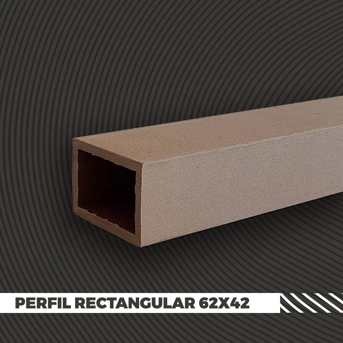 perfil madera plastica wpc rectangular estructural